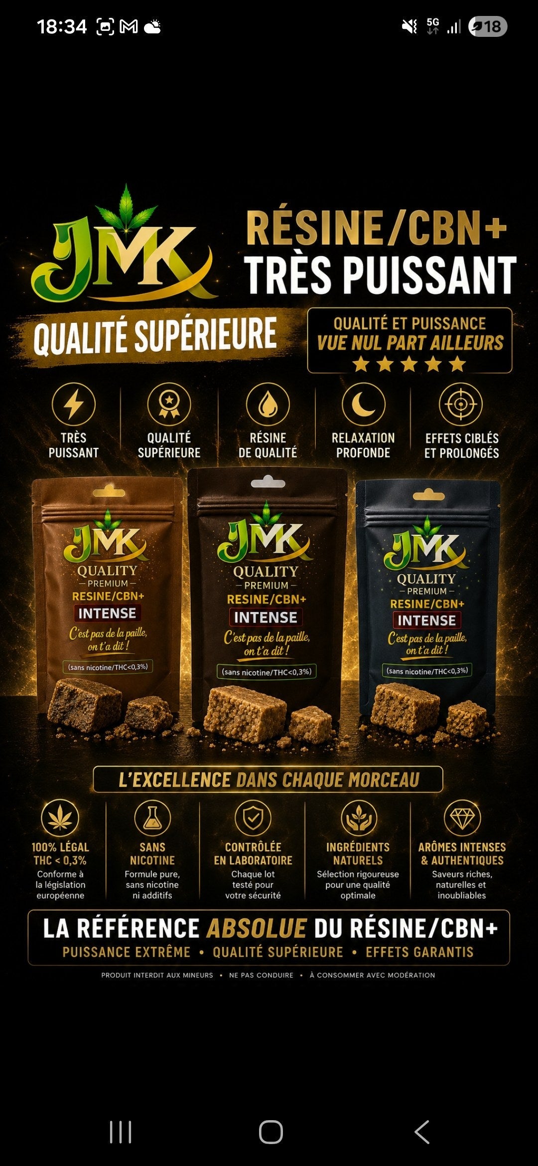Résine CBD - Qualité supérieure