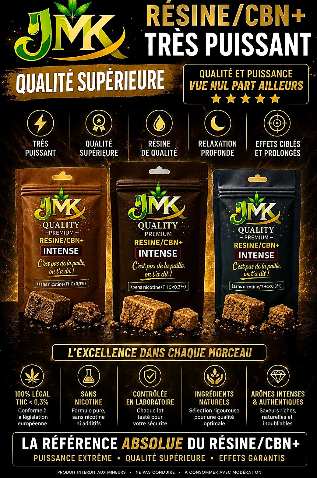 Résine CBN+ Intense - JMK Quality